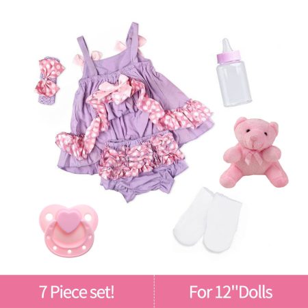 [Suitable for 12'' Mini doll]Adoption Reborn Baby Clothes Pacifier Essentials-7pcs Gift Set C 2024 -Creativegiftss - [product_tag] RSAJ-Creativegiftss