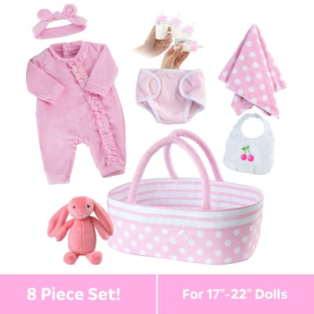 [Suitable for 17'' - 22" doll] Adoption Reborn Baby Essentials-8pcs Gift Set [It's a Girl!] -Creativegiftss - [product_tag] RSAJ-Creativegiftss